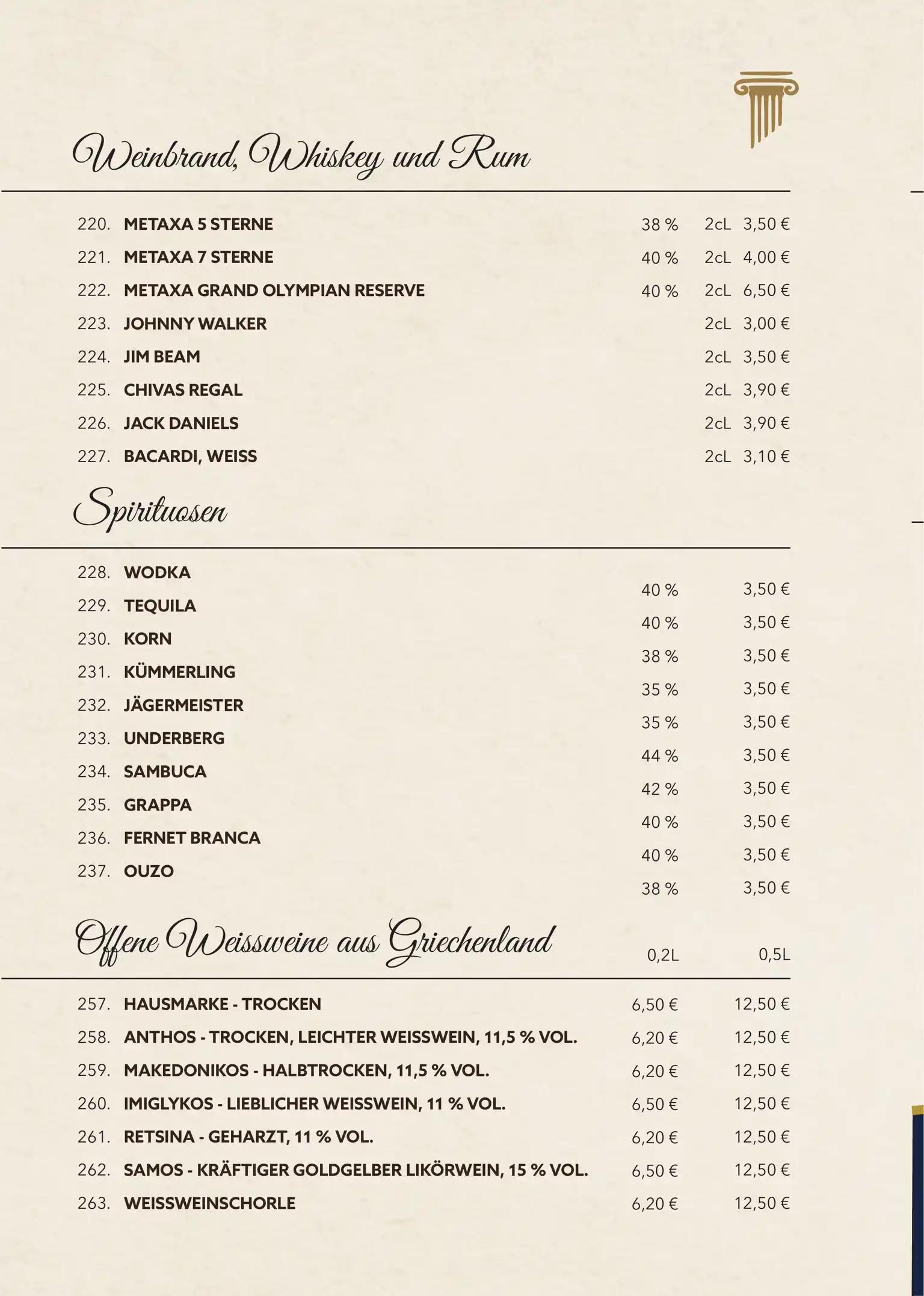 Speisekarte Seite 14